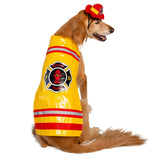 Pet Krewe X-Large Dog Firefighter Costume -Funny Halloween Pet Fireman Outfit Costumes for Fits Small, Medium, Large & Extra Large Pets - Perfect for Halloween, Christmas Holiday, Parties, Photoshoots