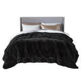 Bedsure Soft Black King Size Blanket for Bed, Fluffy Fuzzy Large King Blanket for Winter, Cozy Plush Sherpa Fleece Faux Fur Blanket, Thick Warm Christmas Blanket Gifts for Women, Men, 108x90