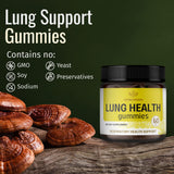 HERBAMAMA Lung Support Gummies - Respiratory Gummy for Functional Breathing with Mullein Leaf Extract, Pine Bark, Stinging Nettle, Red Panax Ginseng, and Vitamin C - 60 Chews