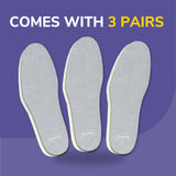 Dr Scholl’s Go Sockless! Cushioning Insoles for Women Men Unisex, 3 Pairs, Trim to Fit - Absorbs Moisture to Keep Feet Dry, Shoe Inserts for Women Men with Plush Terry Cloth Layer for Added Comfort