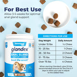 Glandex Anal Gland Soft Chew Treats with Pumpkin for Dogs Digestive Enzymes, Probiotics Fiber Supplement for Dogs Boot The Scoot (Pork Liver Chews, 120ct)