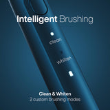 Aquasonic Icon ADA-Accepted Rechargeable Toothbrush | Magnetic Holder & Slim Travel Case | 2 Brushing Modes & Smart Timers | Gentle Micro-Vibrations (Navy)