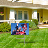 Vikiyama Trump 2024 yard Sign, Trump Yard Signs 2024 with Stake, 12x18 Inch Trump Fight Fight Fight Signs for yard lawn, Double-sided