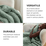 Bedsure Soft Sage Green King Size Blanket for Bed, Fluffy Fuzzy Large King Blanket for Winter, Cozy Plush Sherpa Fleece Faux Fur Blanket, Thick Warm Christmas Blanket Gifts for Women, Men, 108x90