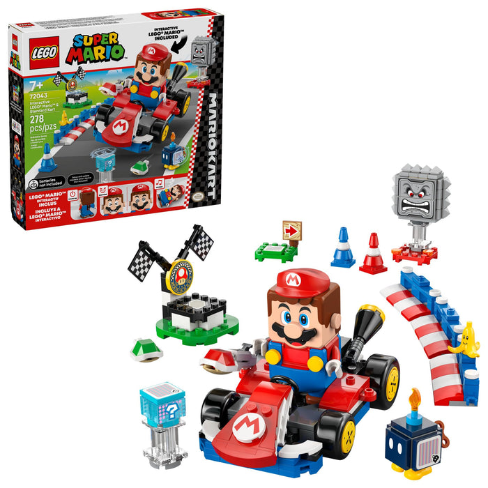 LEGO Super Mario: Mario Kart – Interactive Mario & Standard Kart Building Toy - Pretend Play Racing Playset for Boys & Girls, Ages 7+ - Gift for Christmas - 72043