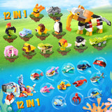 Aukful 2023 Christmas Advent Calendar 24 Pack Building Block Toys for Kids Set,24 Days Countdown Marine Animal Toys, Boys Girls Party Gifts Birthday Gift,Surprise Christmas and New Year Gifts for Kids