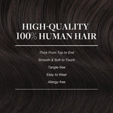 GOO GOO Clip in Hair Extensions Real Human Hair, 20inch 120g 7Pcs, 4A Chocolate Brown, Remy Human Hair Extensions Clip ins for Women, Natural Human Hair