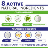 Pawsential Omega 3 for Dogs - for Dry Itchy Skin - Fish Oil Chews - Skin & Coat Supplement - Itch Relief, Allergy, Anti Shedding, Hot Spots Treatment - w/EPA & DHA - Vitamins - Made in USA-120 Treats