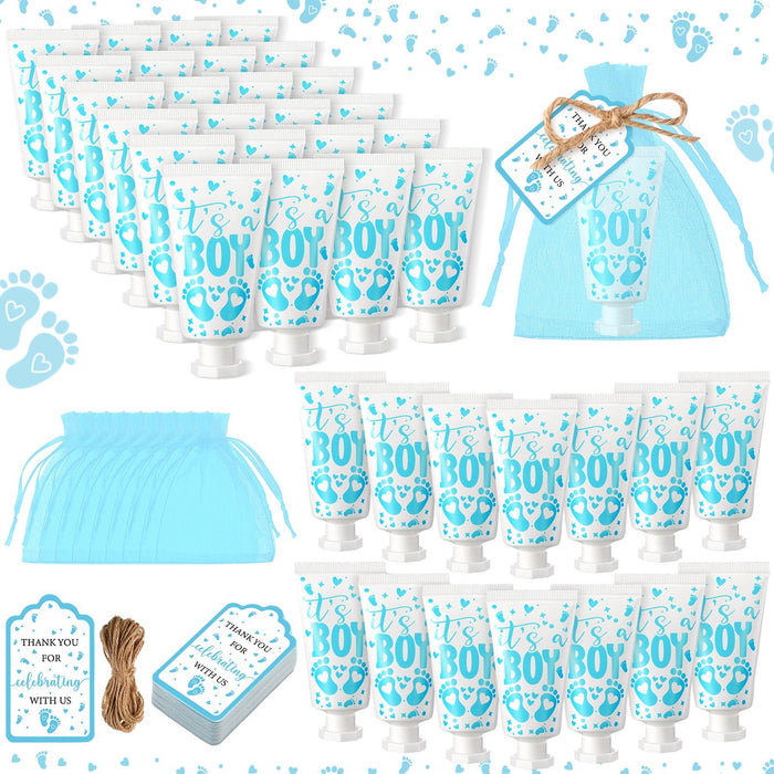 Dansib 48 Sets Baby Shower Hand Cream Wedding Hand Cream Gifts Baby Shower Party Favors for Guests Bridal Shower Favors Travel Size Hand Lotion Bulk for Wedding Baby Shower(Footprint)