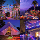 JMEXSUSS 2 Pack Solar Christmas Lights Outdoor Waterproof, Total 66FT 200 LED Multicolor Solar Fairy Lights, 8 Modes Solar String Lights for Outside