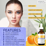 Advanced Clinicals Vitamin C Body Lotion + Potent Vitamin C Serum 2pc Bundle | Face Serum & Body Cream Brightening Skin Care Set & Kits For Wrinkles, Dark Spots, Dry Skin, & Uneven Skin Tone, 2-Pack