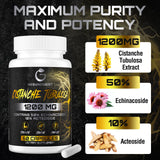 Cistanche Tubulosa Extract -1200mg per Serving,50% Echinacoside,10% Acteoside,Natural Energy Supplement for Strength,Performance,Vitality -Vegan,Gluten Free