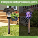 Qualirey 4 Pcs Solar Bug Zapper Waterproof Outdoor Mosquito Zapper Mosquito Killer and Lighting Mosquito Repellent Lamp for Indoor Outdoor Use Garden Patio, Purple and White Light (Bronze, Plastic)