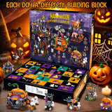 31-Day Halloween Advent Calendar 2024 | Spooky Haunted House, Ghosts, Bats & Pumpkins Building Block| Fun Countdown Halloween Toy Gifts for Kids