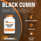 BulkSupplements.com Black Cumin Seed Oil Softgels - Blackseed Oil - Nigella Sativa - Black Seed Oil Pills - Nigella Sativa Capsules - 1000mg of Black Cumin Seeds Oil per Softgel (120 Softgels)