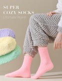 TEHOOK Fuzzy Socks for Women, Warm Soft Fluffy Socks Thick Cozy Plush Sock Winter Christmas Socks for Women Christmas Stocking Stuffers Gifts