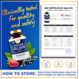 Vegan Collagen Supplements - Plant-Based Collagen Pills for Women and Men - Hair Skin Nails and Joints Collagen Builder Vitamins with Vitamin C and Biotin - 30 Non-GMO Collagen Booster Tablets