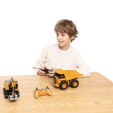 JOYIN 2 PCS Remote Control Construction Vehicle Toy Set, Friction-Powered RC Excavator & RC Dump Truck with Lights and Sounds for Imaginative Play, Birthday Gifts for Toddlers Boys Girls