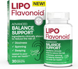 LIPO-FLAVONOID Balance Support, Helps Reduce The Risk of Vertigo Like Symptoms, Dizziness, Spinning and Swaying Related to Poor Inner Ear Health, 30 Caplets