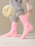 TEHOOK Fuzzy Socks for Women, Warm Soft Fluffy Socks Thick Cozy Plush Sock Winter Christmas Socks for Women Christmas Stocking Stuffers Gifts