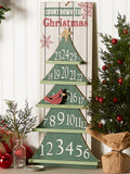 DII Christmas Advent Collection Decorative & Reusable Wooden Countdown Calendar, 25x11.25", Countdown Tree