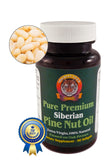 100% Pure Siberian Pine Nut Oil Capsules, Premium Quality, Cold Pressed Using Wooden Presses, No Preservatives or Additives, Benefits Digestive Health & Aids Gastritis, Ulcers, IBS - 90 Count