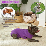 Wabdhaly Female Dog Recovery Suit Purple,Spay Large Onesie Suit,Male Surgery Recovery Suit,Blank Purple Large