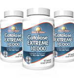 RISE-N-SHINE Catalase Extreme Supplement 10,000 - Supplement with Saw Palmetto, Biotin, Fo-Ti, PABA - Hair Supplements for Strong Hair Support- 180 Capsules - Pack of 3 (90-Day Supply)