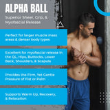 Tune Up Fitness – Alpha Ball | Larger Sized Yoga Massage Therapy Ball | Deep Tissue Myofascial Release and Pain Relief for Upper & Lower Back, Shoulders, QL, Hamstrings, Hips, Glutes, Piriformis