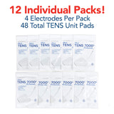 TENS 7000 Official TENS Unit Electrode Pads - 48 Pack, Premium Quality OTC TENS Unit Replacement Pads, 2" X 2" - TENS Unit Pads Compatible with Most TENS Machines Value Pack