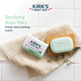 Kirk's Castile Bar Soap Clean Soap for Men, Women & Children | Premium Coconut Oil | Sensitive Skin Formula, Vegan | Soothing Aloe Vera | 4 oz. Bars - 6 Pack