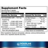 Douglas Laboratories Ultrazyme (Polyphasic Enzyme Complex) | Active Digestive Enzymes to Support Protein and Carbohydrate Digestion* | 180 Tablets
