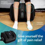 Cloud Massage Shiatsu Foot Massager with Heat - Feet Massager for Relaxation, Plantar Fasciitis Relief, Neuropathy, Circulation, and Heat Therapy - FSA/HSA Eligible (Black - with Remote)