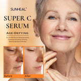 Vitamin Super C Serum for Women over 70, Rapid Anti Aging Serum, Face Lift Cream, Super Hydrates, Softens, Lifts and Firms, Fights Wrinkles, Reduces Dark Spots and Age Spots (60ml-2PCS)