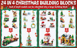 Kids Advent Calendar 2023 - Christmas Building Blocks Holiday Gifts for kids Teen 24 Days Surprise Gift Box Christmas Countdown Calendar for Girl Boys 6 in 1 Xmas Building Toys Gift Basket for Age 6+