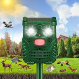 1Pcs Ultrasonic Animal Repellent Outdoor Solar Animal Repeller with Motion Sensor&LED Strobe Light Waterproof Cat Repellent Deer Repellent Devices Dog Deterrent Skunk Repellent for Yard Farm