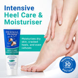 Dermal Therapy Heel Care Cream - Deeply Moisturizes & Repairs with Intensive Cracked Heel Cream - 25% Urea, 6% AHA & Silk Amino Acids for Soft Skin - Fast Results & Non-Greasy Formula - 8 oz / 240 ml