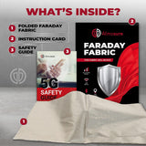 Faraday Fabric (44" x 36") — 5G & EMP Shield for Home — Military Grade Faraday Bags EMP Proof for EMP Protection & EMF Protection — RFID Blocking Fabric EMF Shield WiFi Jammer