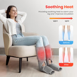 COMFIER Leg Massager for Circulation with Heat,Air Compression Calf Massager Pain Relief,FSA HSA Eligible,Foot Massager,Leg Wraps for Reduce Swelling,Muscle Fatigue,Adjustable Massage Boots,Gifts