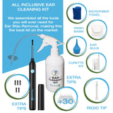 Ear Wax Removal Tool with Ear Camera by Tilcare - Ear Irrigation Flushing System for Adults & Kids - Perfect Ear Cleaning Kit - Includes Basin, Syringe, Curette Kit, Towel and 30 Disposable Tips