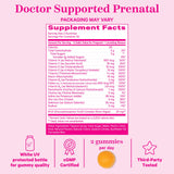 Pink Stork Premium Prenatal Gummy Vitamins with DHA, Folate, and Vitamin D - Multivitamin and Nutrient Blend for Neural Tube and Fetal Brain Development - Pregnancy Must Haves - 60 Vegan Gummies