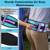 supregear Gait Belt - Anti-Slip Transfer Aid with 7 Handles and Quick-Release Buckle, Perfect for Senior Care, Aqua