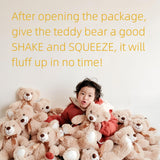 LELELONG 12 Pack Teddy Bears Bulk Teddy Bear Stuffed Animal Baby Shower Bear Plush Gifts for Christmas Valentine's Day Mother's Day for Kids or Adults (12 Light Brown)