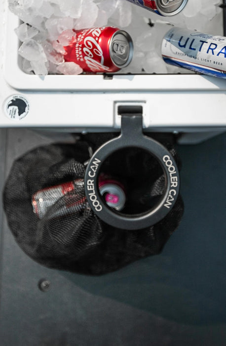 the Cooler can- Outdoor Cooler Trash Can Accessory - Attaches to Most Brands of Roto-Molded Coolers- No Tools Required - Portable Trash Holder for Boats, Fishing, Camping, Truck Beds, SXS's & ATV's -