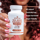 INFINITE AGE: Sea Moss Advanced - High-Potency Vegan Superfood with Bladderwrack and Burdock Root - 60 Capsules - Overall Health and Immunity Support - Made in The USA - Purity Transparency