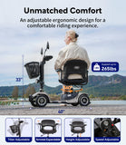 VOCIC Mobility-Scooters-for-Adults, Powered Mobility Scooter Seniors, All Terrain Motorized Scooter with Seat, Folding Power Wheelchair, 4 Wheel Foldable Electric Scooter-2024 New