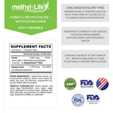 Methyl-Life B-Methylated II, Pure Pharmaceutical Grade Professional Strength Active Folate and B12 (as Methylcobalamin, 3.75 mg) - 3 Months Supply. Chewables