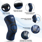 NEENCA Knee Braces for Knee Pain Relief, Compression Knee Sleeves with Patella Gel Pad & Side Stabilizers, Knee Support for Weightlifting, Running, Workout, Arthritis, Meniscus Tear, Men Women. ACE-53