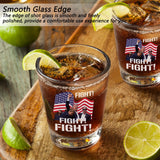 Futtumy 2 OZ 2024 Trump Survived Shot at Election Rally Shot Glasses, Donald Trump Fist Pump Fight Shot Glasses Trump Never Surrender, Trump Shot Bullet Proof Bloody Ear Bleeding Butler PA Shot Glass