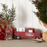 DII Christmas Advent Collection Decorative & Reusable Wooden Countdown Calendar, 8x3.5", Block Truck